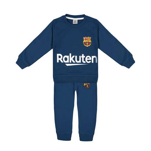 ست سویشرت و شلوار پسرانه بانالی طرح تیم بارسلونا کد ۲۲۰۱