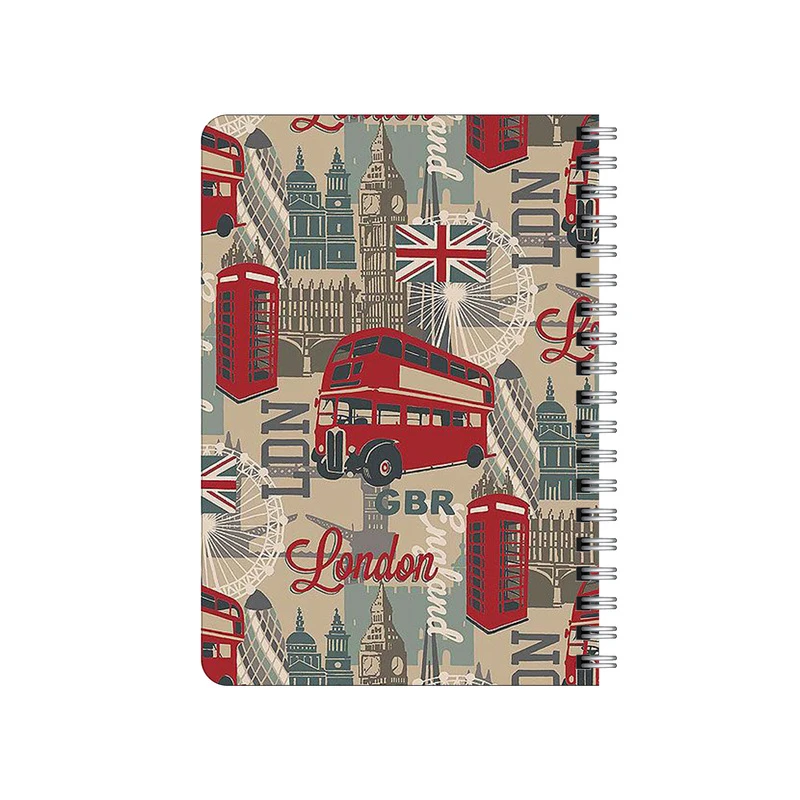دفترچه یادداشت بامبیلیپ مدل چوبی طرح اتوبوس و تلفن لندن کد 4371549