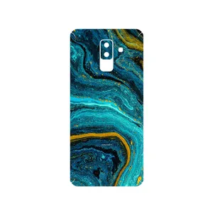 MAHOOT Turquoise marblewith golden streaks Cover Sticker for Samsung Galaxy A6 Plus 2018
