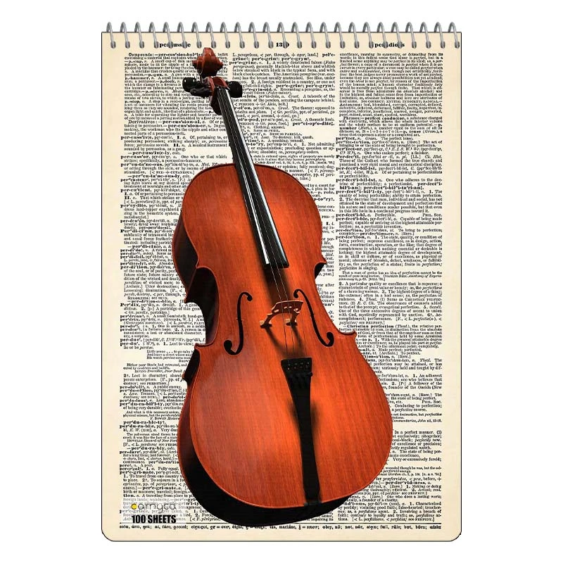 دفتر شطرنجی 100 برگ کارنیکا طرح روزنامه وینتج Vintage Newspaper کد 55036