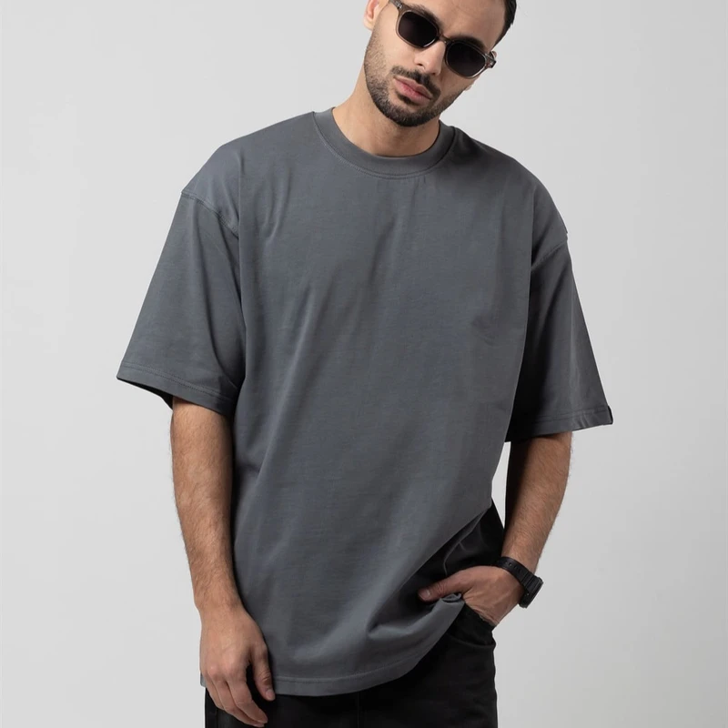 تی شرت آستین کوتاه اورسایز مردانه مدل ساده