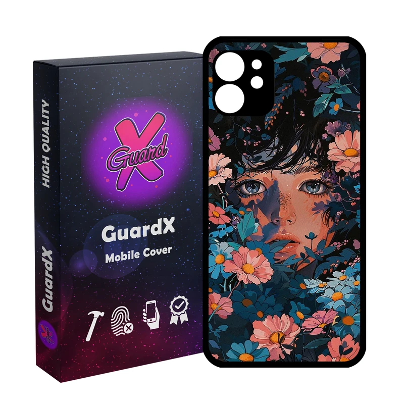 کاور گارد ایکس طرح دختر گل مدل Glass10786 مناسب برای گوشی موبایل اپل iPhone 11