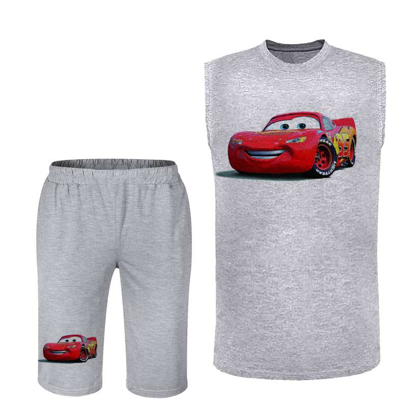 ست تاپ و شلوارک مردانه مدل ماشین کد 180