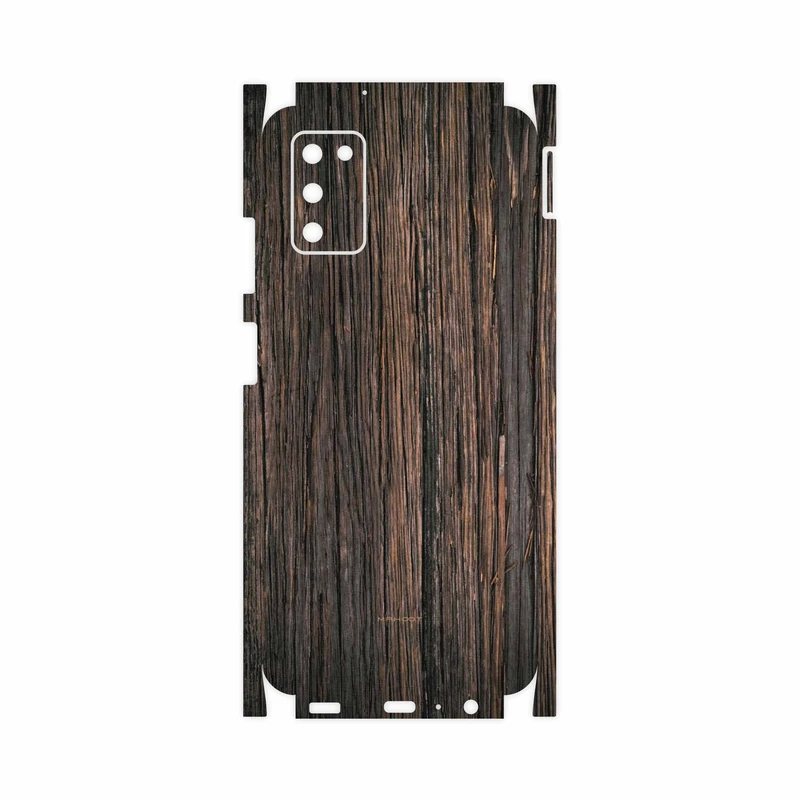 برچسب پوششی ماهوت مدل Burned-Wood-FullSkin مناسب برای گوشی موبایل سامسونگ Galaxy A03S