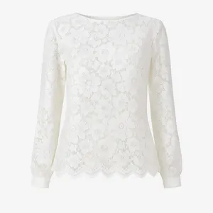 بلوز آستین بلند یقه گرد زنانه مدل BD