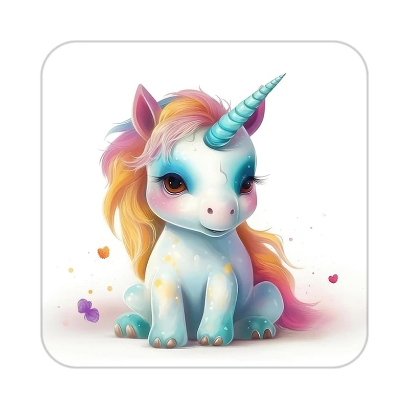 زیر لیوانی کاکتی طرح اسب تک شاخ و یونیکورن مدل mp31093