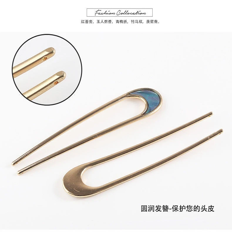 عکس شماره 7 : گیره مو زنانه مدل کانزاشی دو شاخه