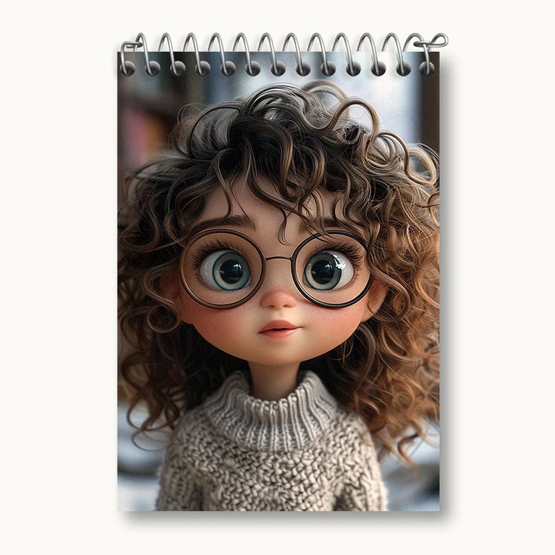 دفتر یادداشت 50 برگ خندالو مدل دخترانه کد N1630