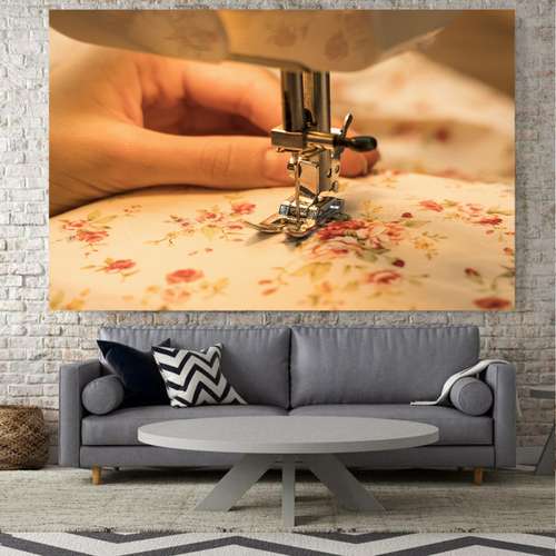 تابلو بوم طرح خیاطی مدل دوخت پارچه کد SDB1107
