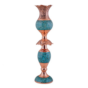 شمعدان فیروزه کوبی آقاجانی کد F024
