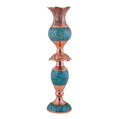 شمعدان فیروزه کوبی آقاجانی کد F024