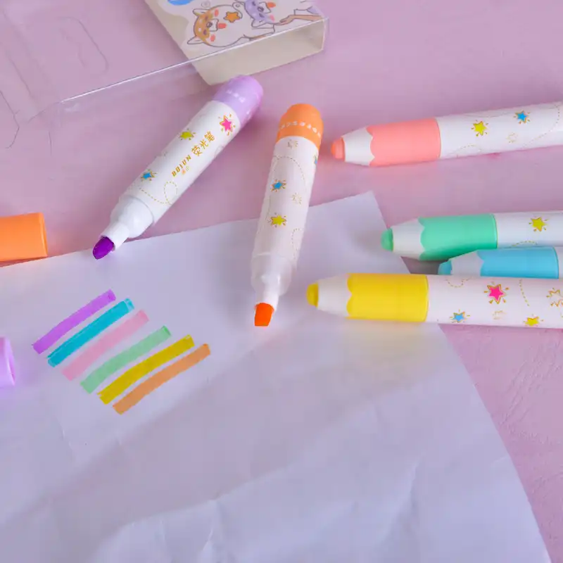 ماژیک علامت گذار مدل مداد رنگی بسته 6 عددی