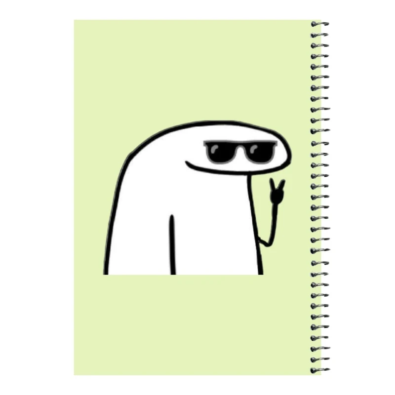 دفتر مشق 80 برگ اس جی مدل استیکر و عینک دودی   