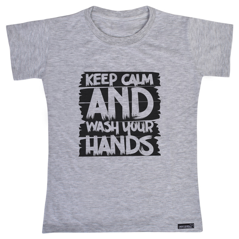 تی شرت آستین کوتاه دخترانه 27 مدل Wash Your Hands کد MH1496