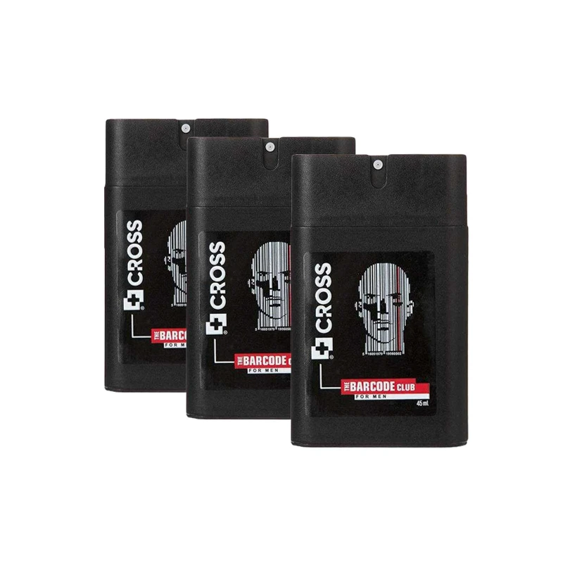 عطر جیبی مردانه کراس مدل Barcode حجم 45 میلی لیتر مجموعه 3 عددی