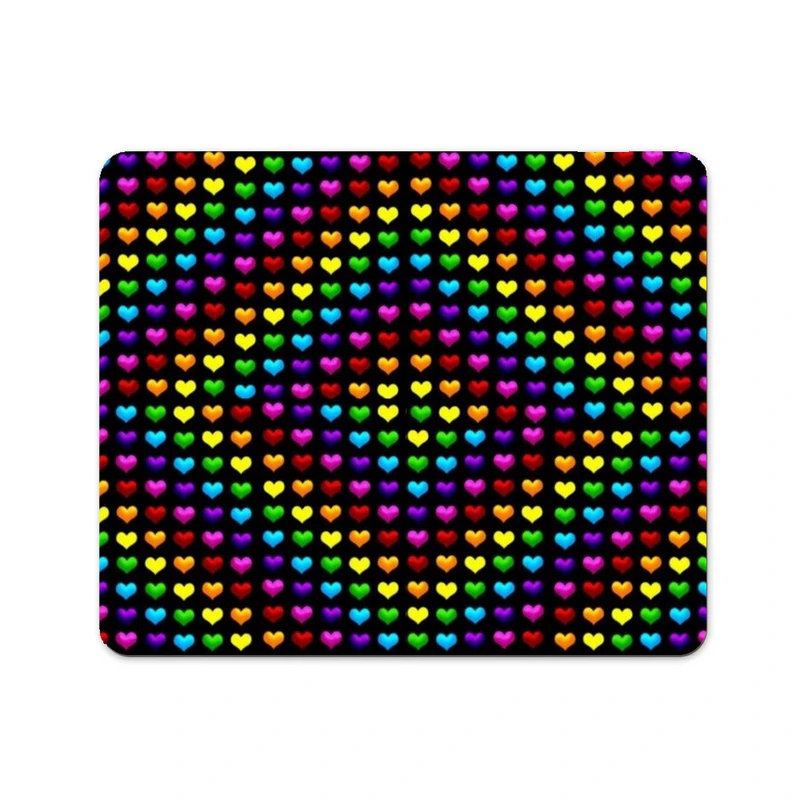 ماوس پد پاد آفرین طرح قلب های رنگی کد 1003 سایز 19*24 سانتی متر
