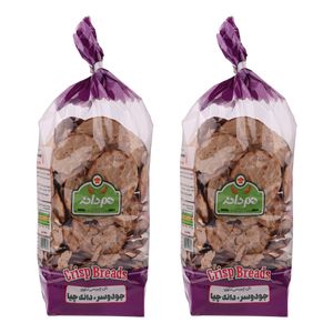 نان خشک چیپسی حاوی جو دوسر و دانه چیا هم دانه - 230 گرم بسته 2 عددی