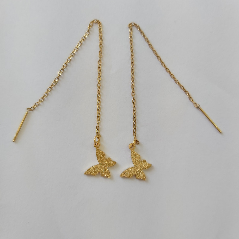 گوشواره زنانه مدل بخیه طرح پروانه کد butf114 گوشواره زنانه مدل بخیه طرح پروانه کد butf114