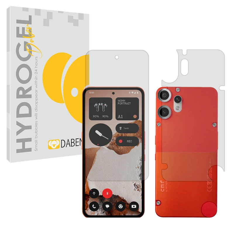 محافظ صفحه نمایش شفاف دبن مدل Tough مناسب برای گوشی موبایل ناتینگ CMF Phone 2 Pro به همراه محافظ پشت گوشی 