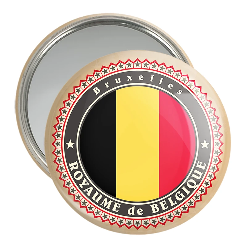 آینه جیبی خندالو مدل پرچم بلژیک  کد 20704