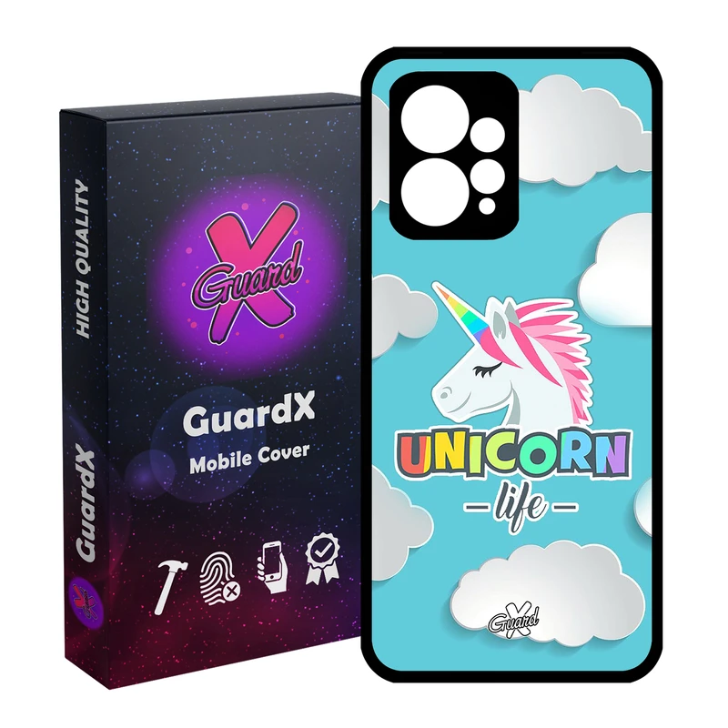 کاور گارد ایکس طرح Unicorn مدل Glass10060 مناسب برای گوشی موبایل شیائومی Redmi Note 12 4G