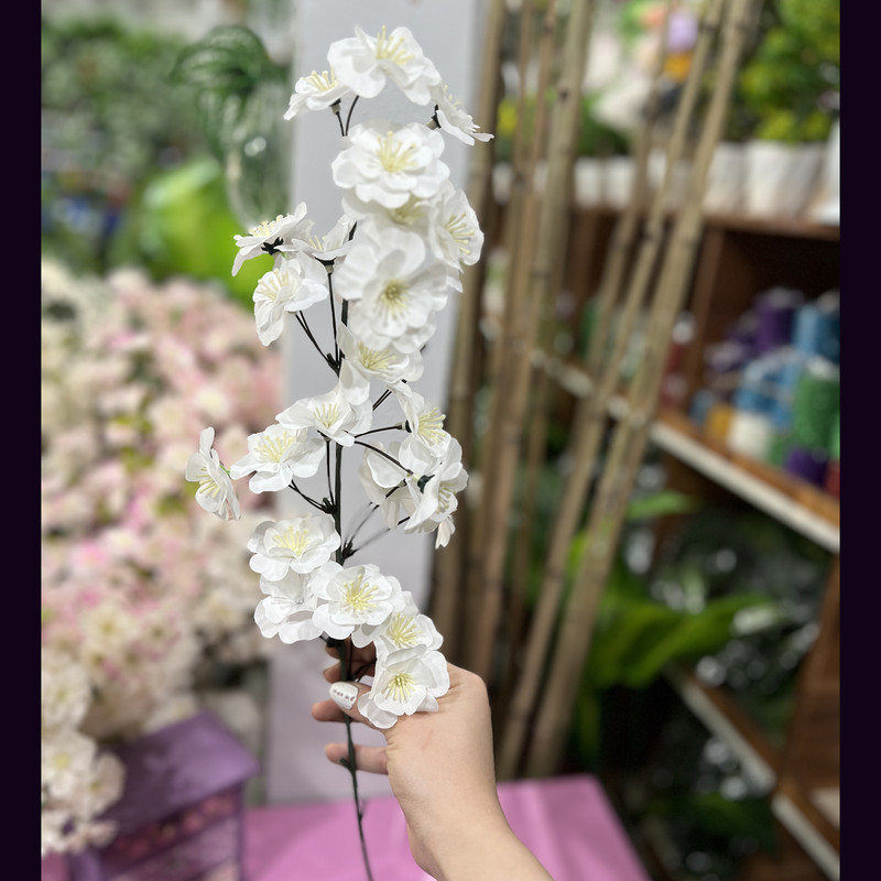 گل مصنوعی مدل شاخه شکوفه گلریزه مجموعه 3 عددی