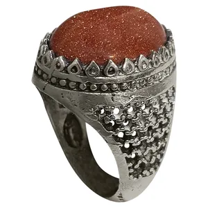 انگشتر نقره مردانه مدل دلربا درباری DD2113