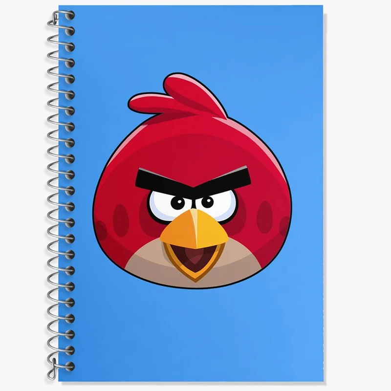 دفتر زبان 50 برگ خندالو مدل سه خط طرح پرندگان خشمگین Angry Birds کد 13868