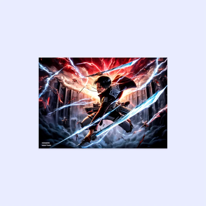 پوستر هومرو مدل فلزی طرح انیمه اتک آن تایتان کد PS851