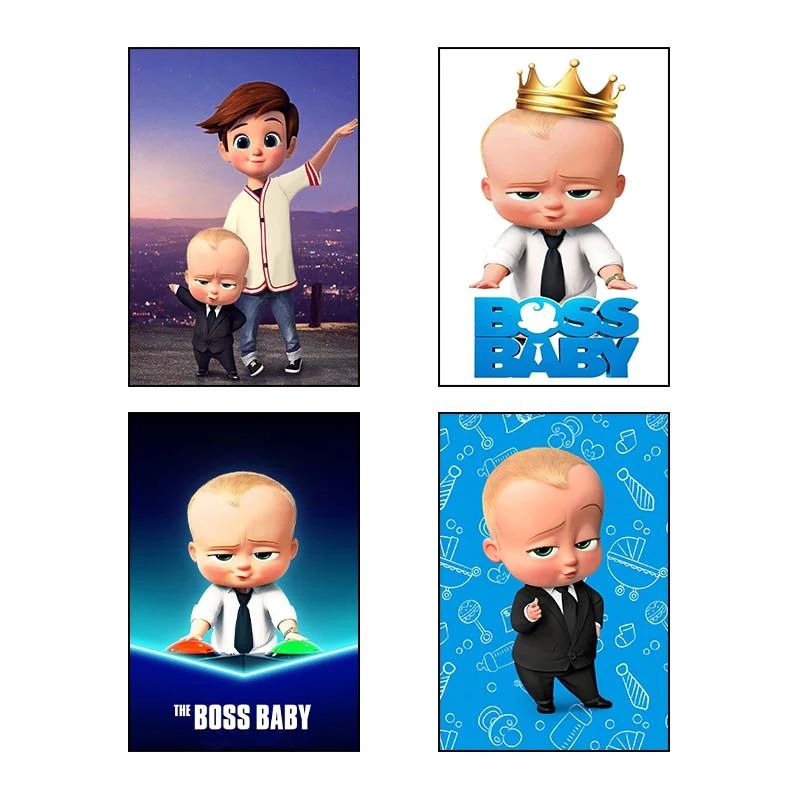 تابلو شاسي کارنيکا طرح The Boss Baby کد 11369 مجموعه 4 عددی