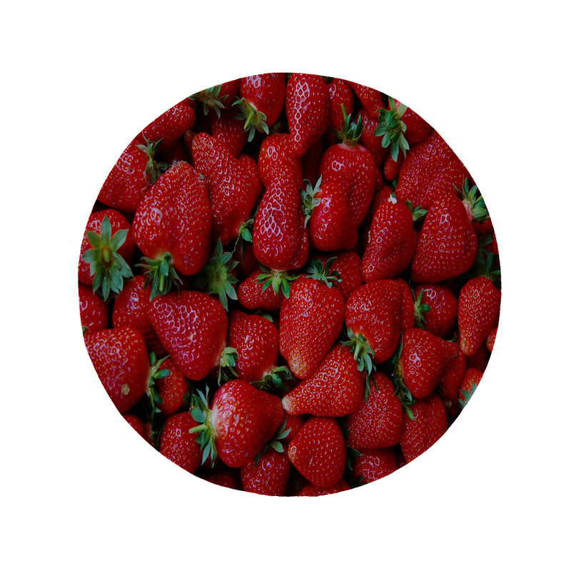 پادری مدل دایره طرح توت فرنگی کد 6365 سایز 90 × 90 سانتی متر