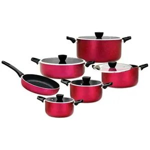 سرویس قابلمه و تابه گرانیتی 11 پارچه زرساب مدل فلورا FL-7900