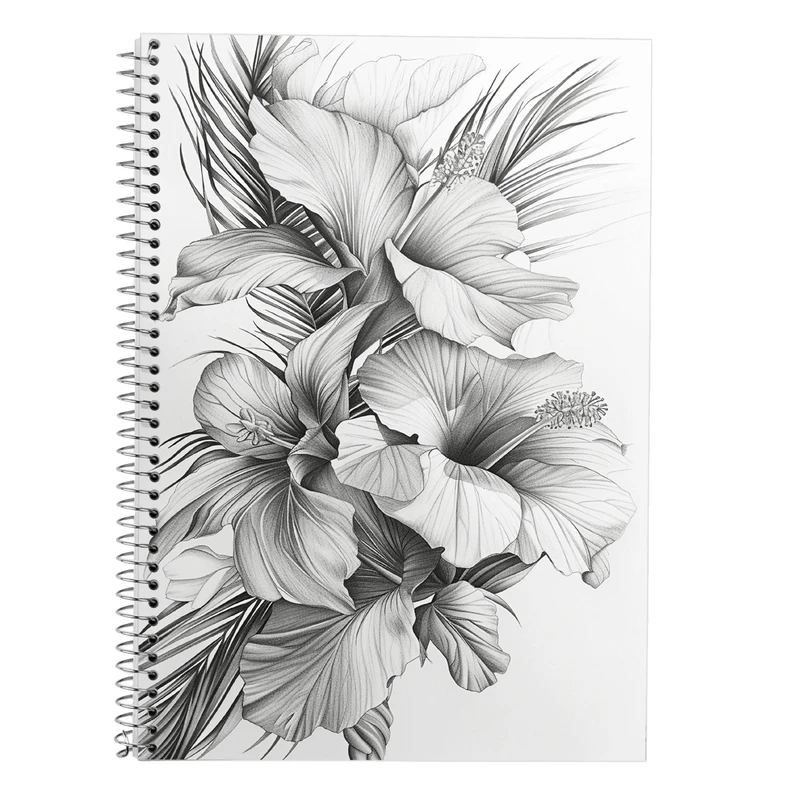 دفتر زبان 50 برگ مدوپد مدل دو خط طرح گل کد DF13824