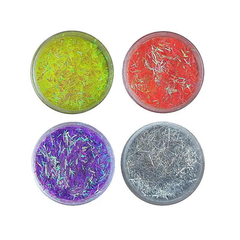 اکلیل ناخن مدل پولک هولوگرامی کد p1 مجموعه 4 عددی