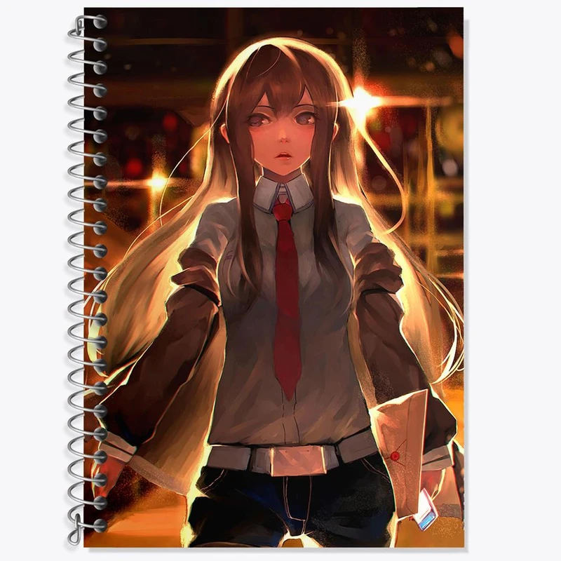 دفتر زبان 50 برگ خندالو مدل سه خط طرح کوریسو ماکیسه انیمه اشتاینز گیت کد 17499