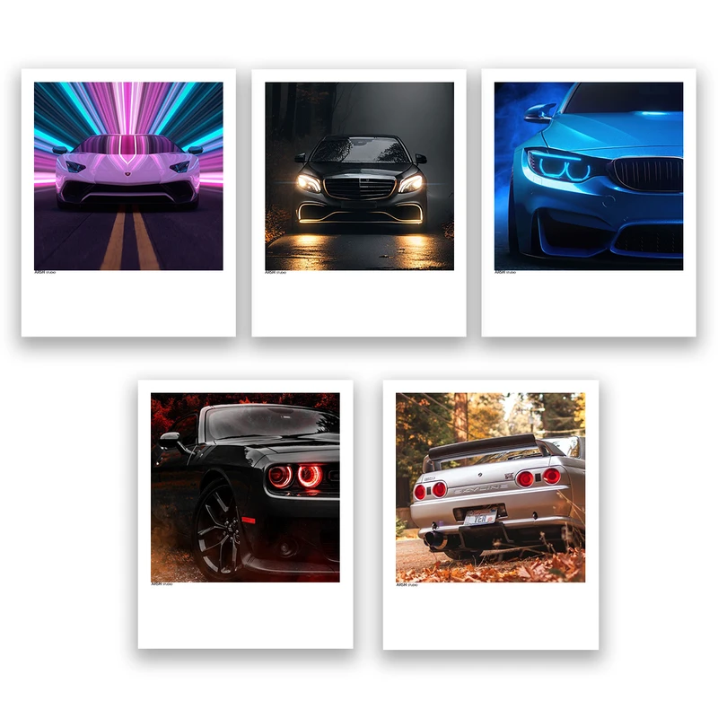 آویز تزیینی عرش مدل فانتزی ماشین اسپرت کد Asa213 مجموعه پنچ عددی