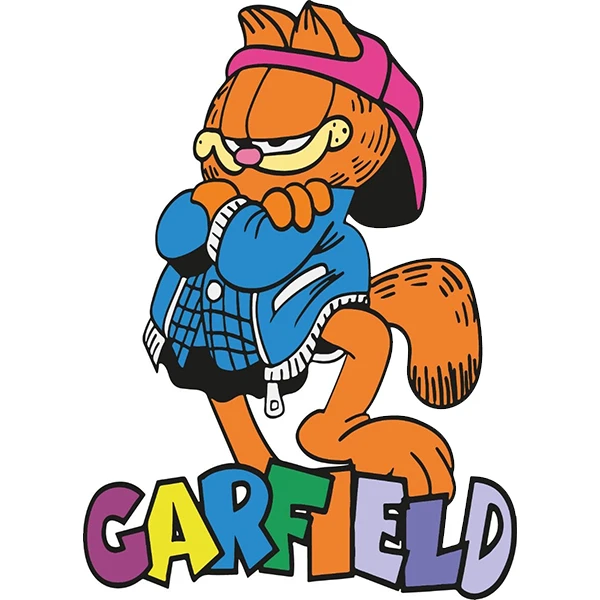 استیکر پارچه و لباس پاد آفرین طرح گارفیلد کد 2628