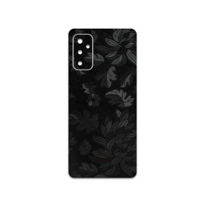 برچسب پوششی ماهوت مدل Black-Wildflower مناسب برای گوشی موبایل سامسونگ Galaxy M52 5G