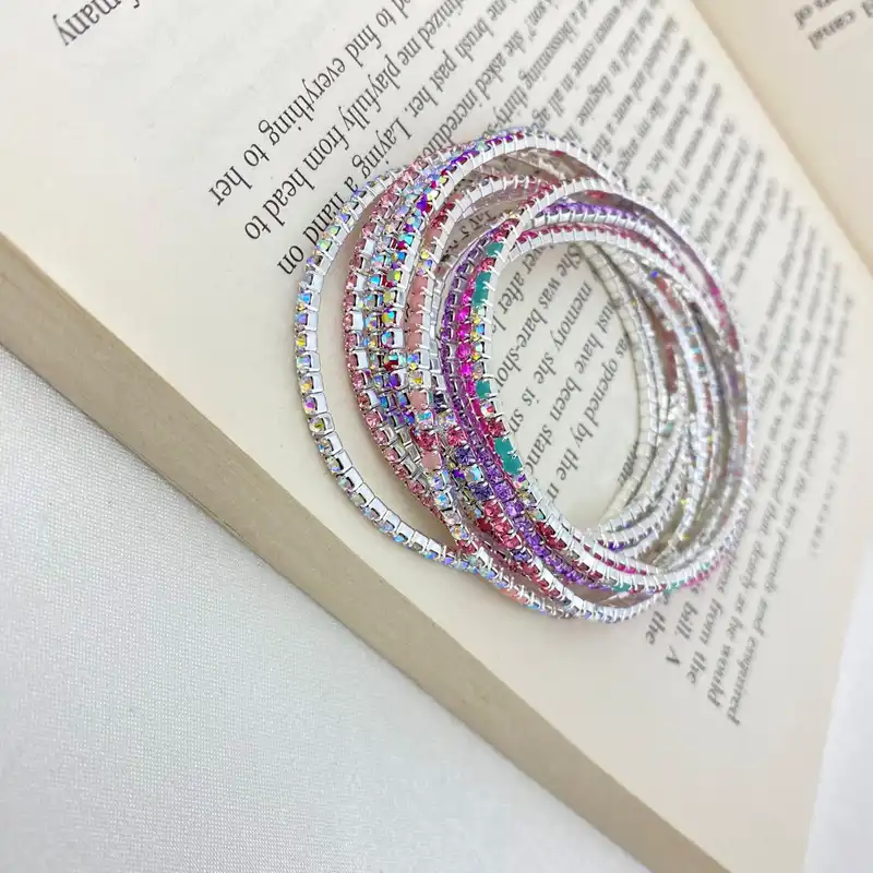 دستبند زنانه مدل کشی کد B4433 مجموعه 10 عددی