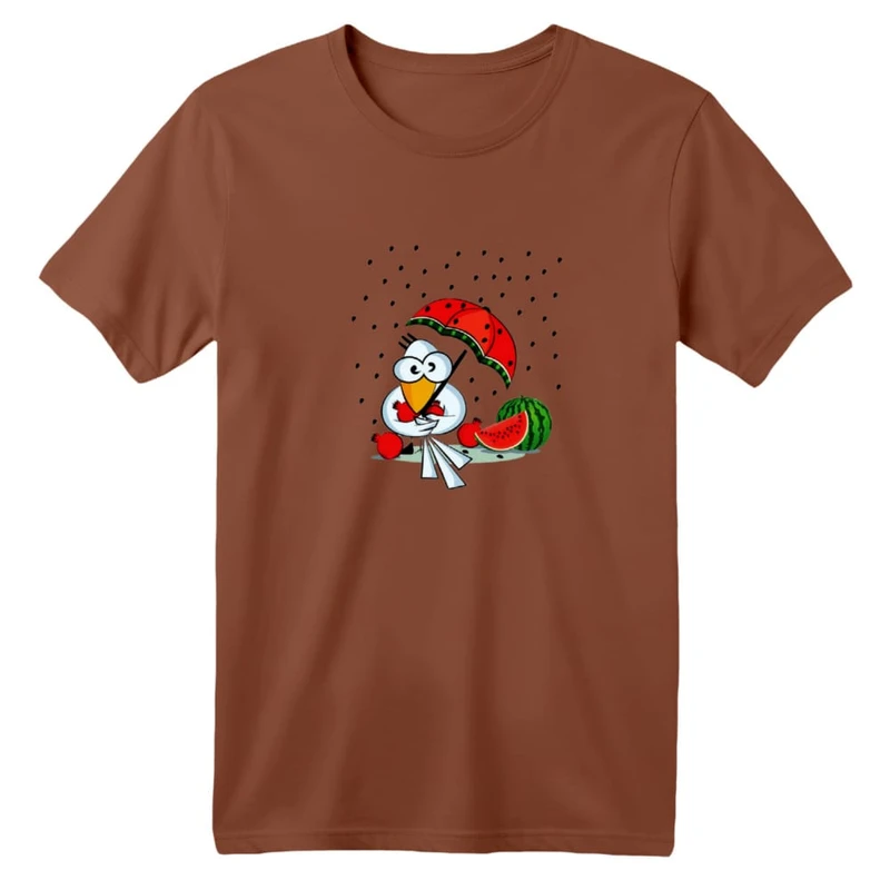 تی شرت آستین کوتاه بچگانه مدل کلاغ و هندوانه یلدایی