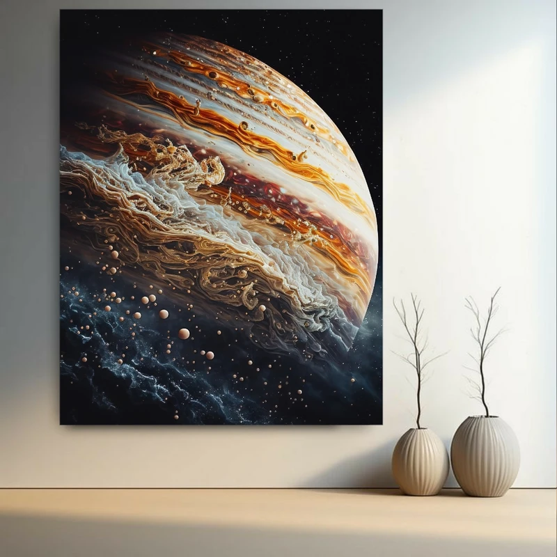  پوستر طرح کهکشان مدل سیاره مشتری کد FP104958