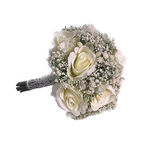 دسته گل مصنوعی مدل رز و عروس