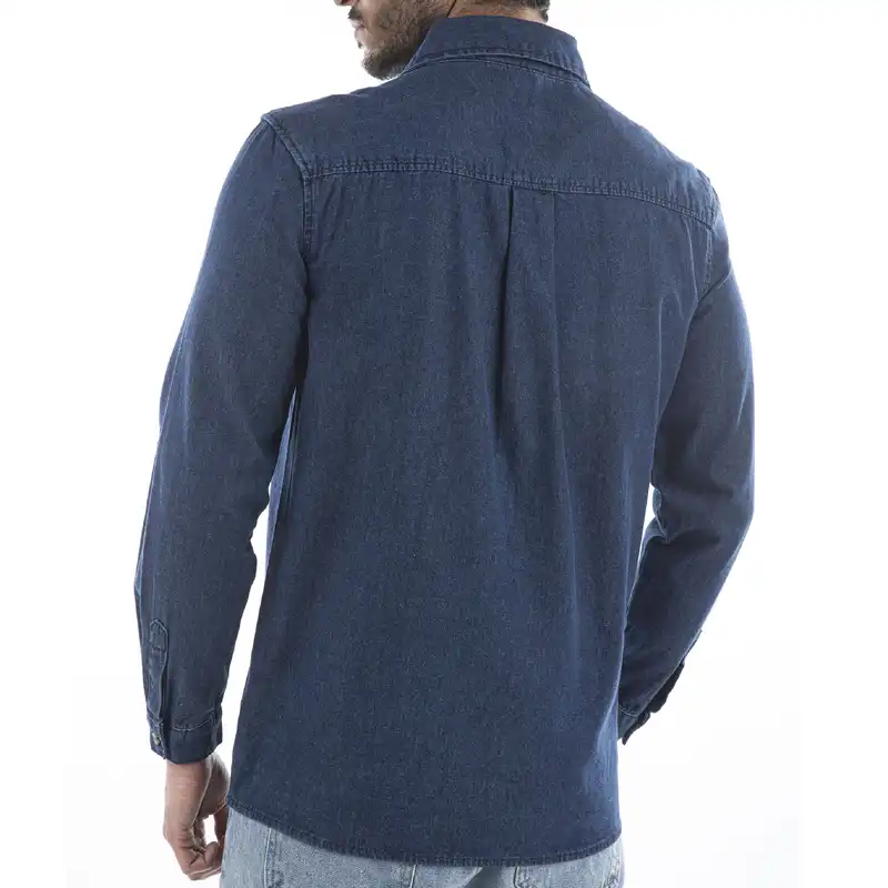 پیراهن آستین بلند مردانه جوتی جینز مدل جین کد 3030127 رنگ سرمهای