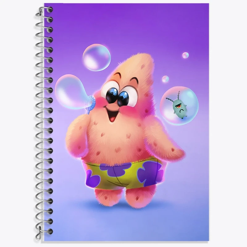 دفتر زبان 50 برگ خندالو مدل سه خط طرح پاتریک کد F2179