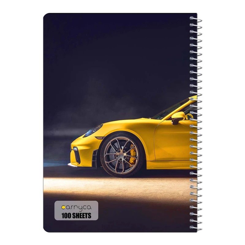 دفتر مشق 100 برگ سیمی کارنیکا طرح پورشه Porsche کد 55174