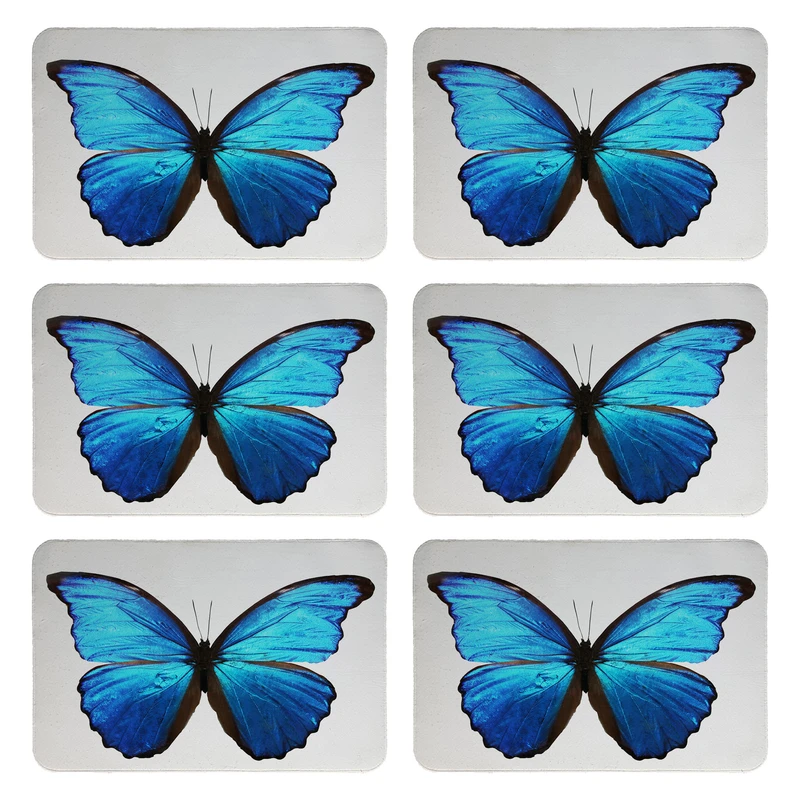 زیربشقابی طرح پروانه کد 9028 بسته 6 عددی 