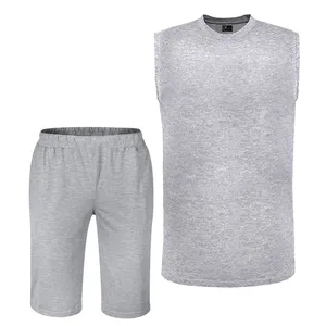 ست تاپ و شلوارک مردانه مدل sile کد J00 رنگ طوسی