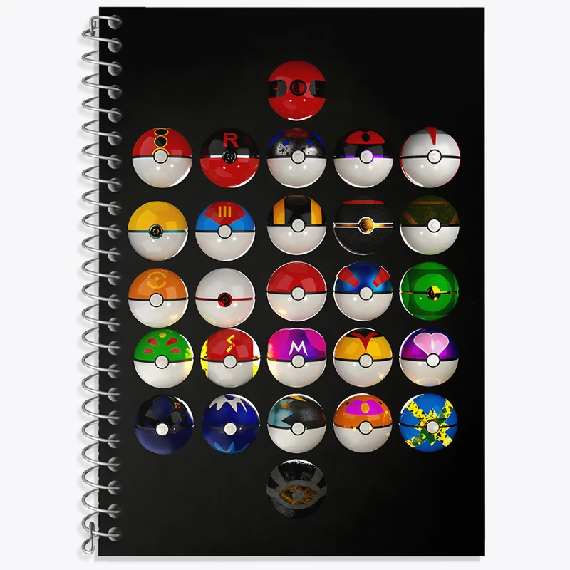 دفتر زبان 50 برگ خندالو مدل دو خط طرح انیمه پوکمون کد N4921