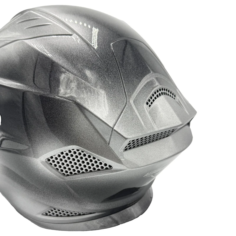 عکس شماره 8 : کلاه کاسکت چانه-دار استیل برد مدل s25 silver