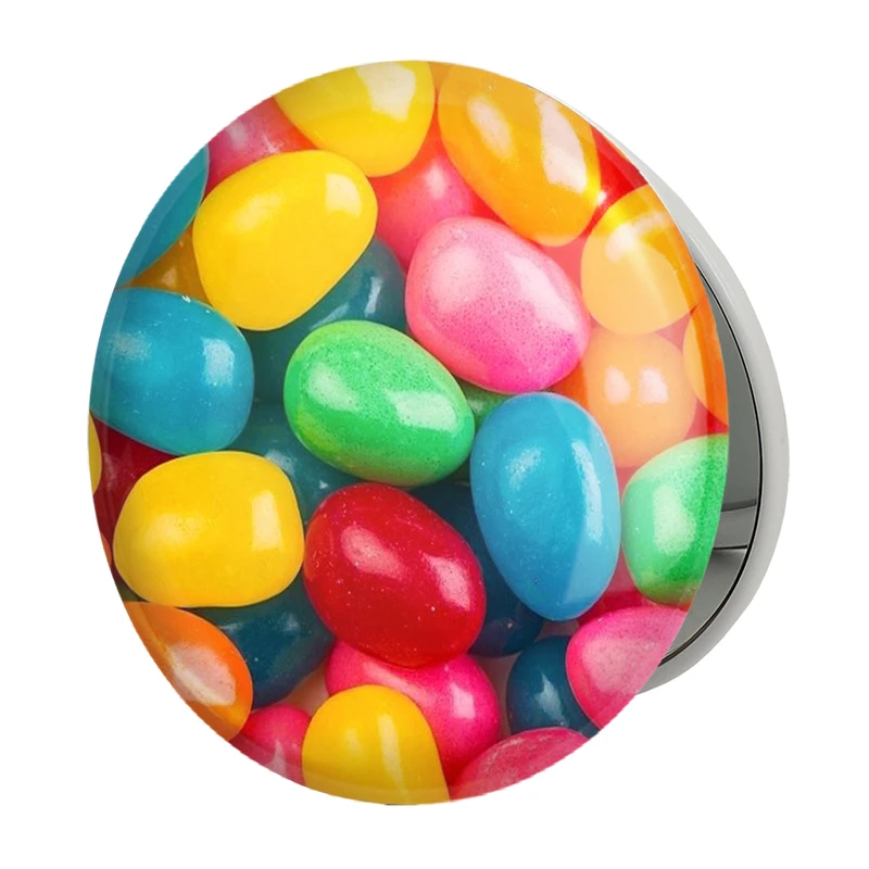 آینه جیبی خندالو طرح پترن خوراکی مدل تاشو کد 31108